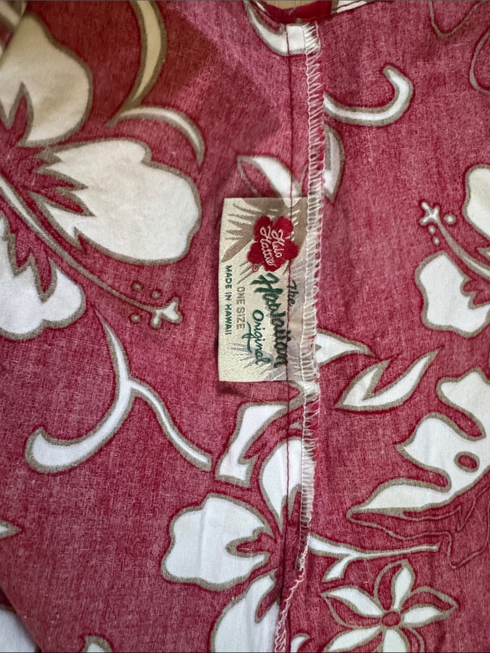 Hilo Hattie Vintage Floral A-Line Wrap Skirt Red & White - Picture 5 of 5